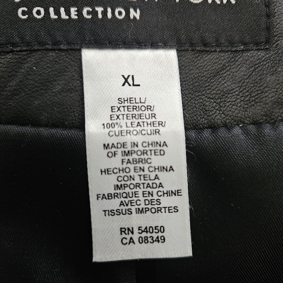 NWT - Jones New York Leather Black Lightweight Moto Jacket - Size XL - Picture 3 of 13